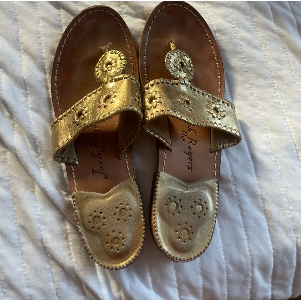 Gold Jack Rogers Sandals